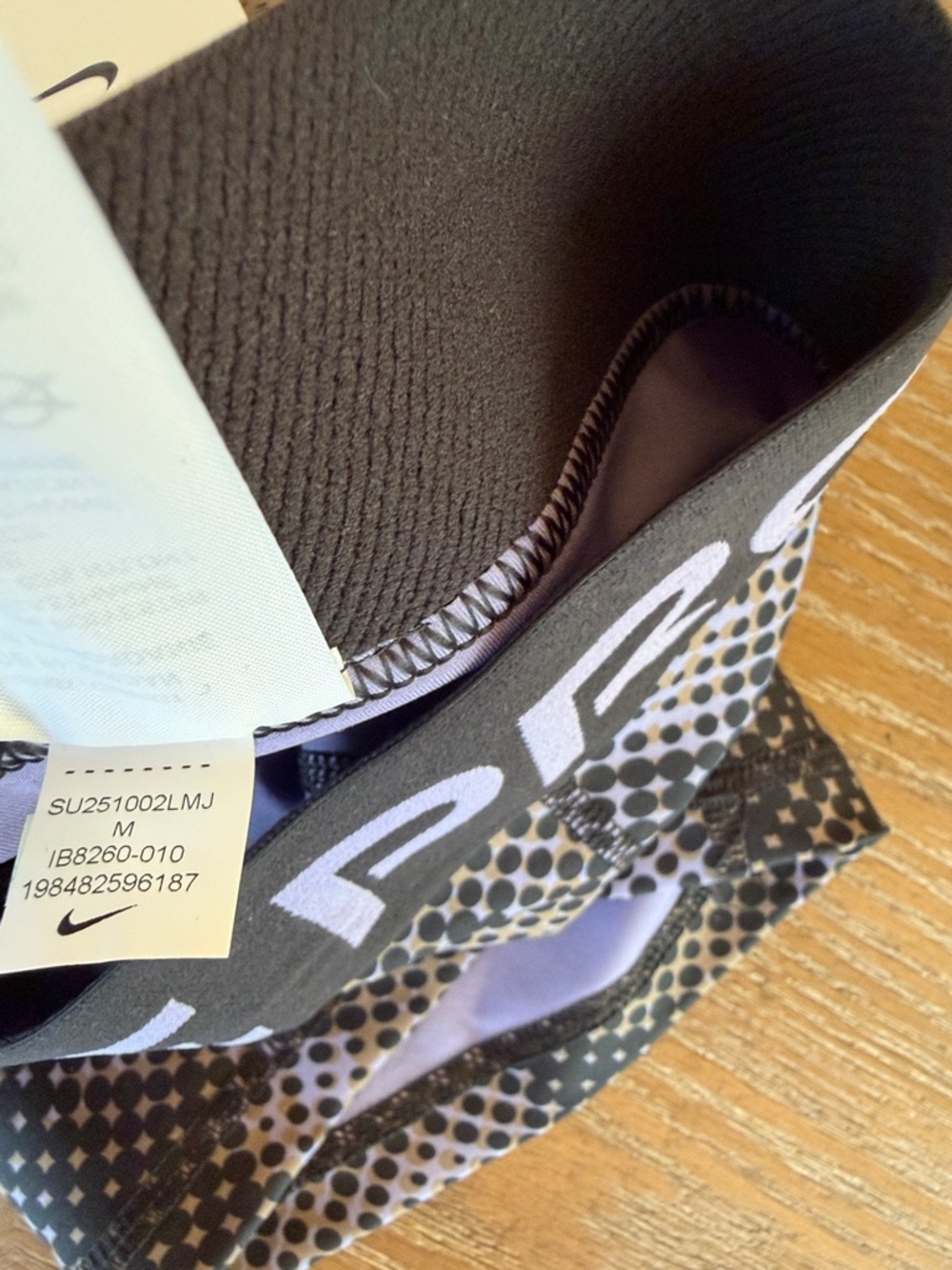 Nike Pro Black and Purple Dot-Print Training Shorts - Picture 7 of 8